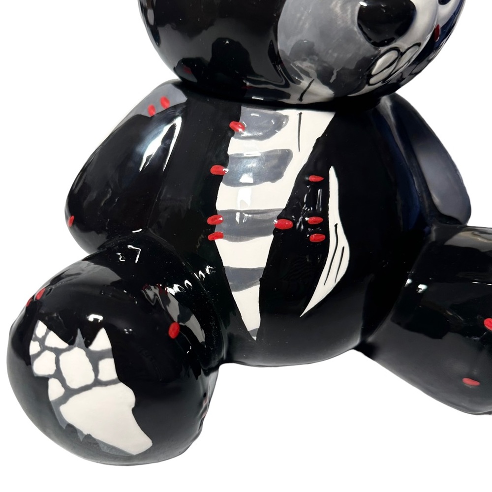Killstar Cookie Jar Zombie Bear Black w/ Lid Container - Picture 4 of 12